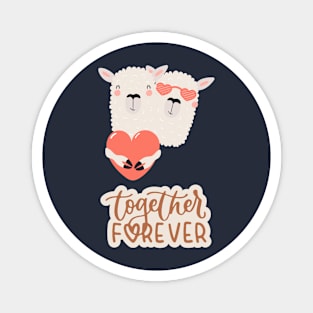 Together Forever.Sheep Magnet